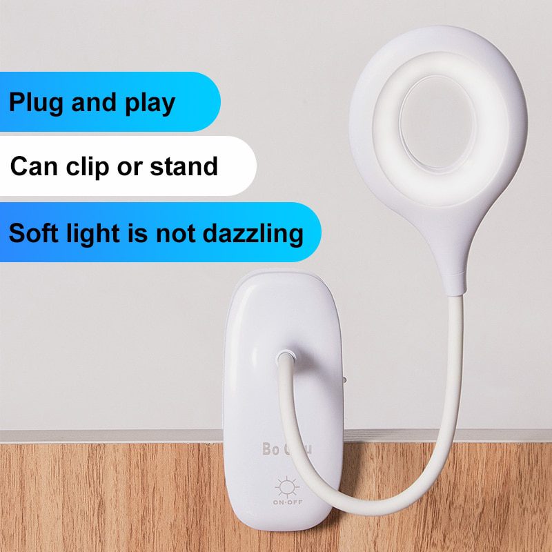 NEW Flexo Table Lamp 18 Led Desk Lamp Touch Clip Study Lamps Magnifier Gooseneck Desktop Usb Table Light Rechargeable