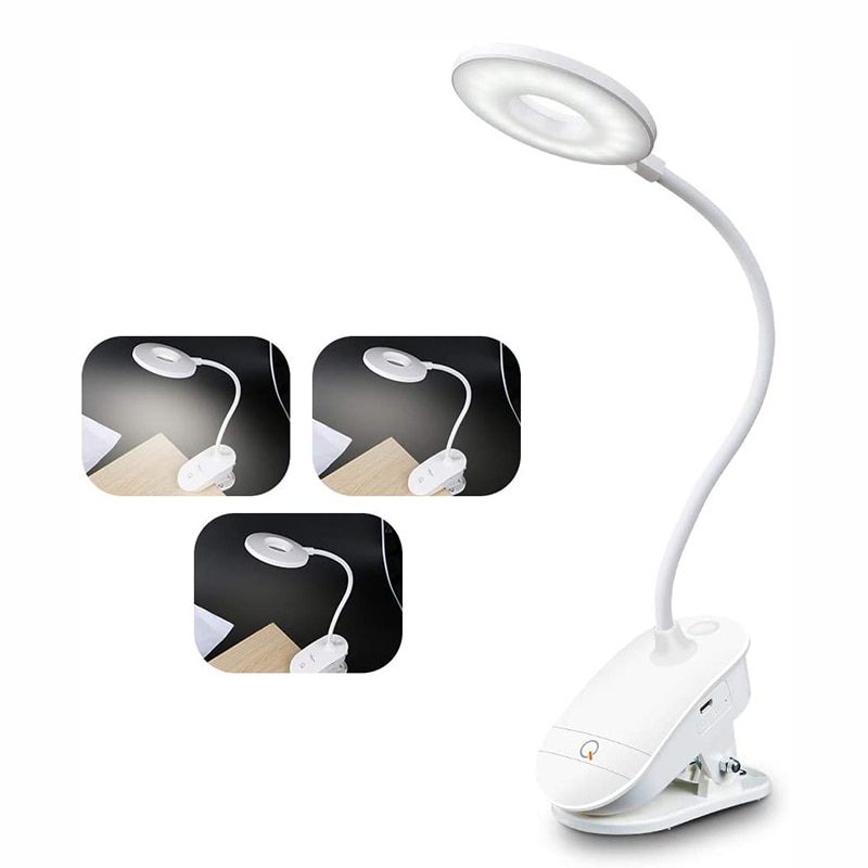 NEW Flexo Table Lamp 18 Led Desk Lamp Touch Clip Study Lamps Magnifier Gooseneck Desktop Usb Table Light Rechargeable