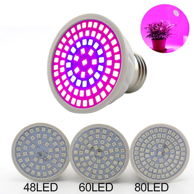 NEW 3 Head 60 80 LED Plant Grow Light phyto Lamps set Fitolamp Indoor Greenhouse Growbox tent growing lighting For Hydro Growbox