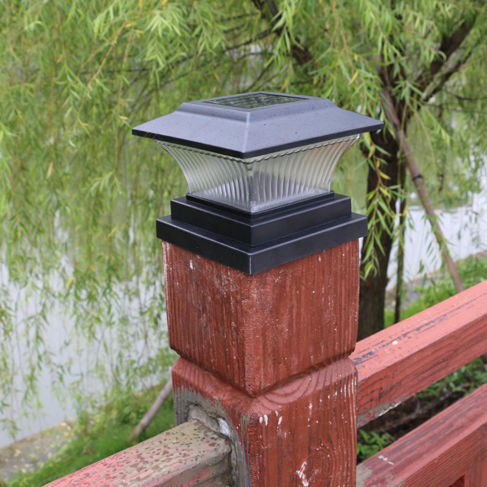 NEW Solar Power LED Pillar Lamp Outdoor Garden Fence Lamp Yard Post Cap Lights Waterproof Solar Street Wall Light