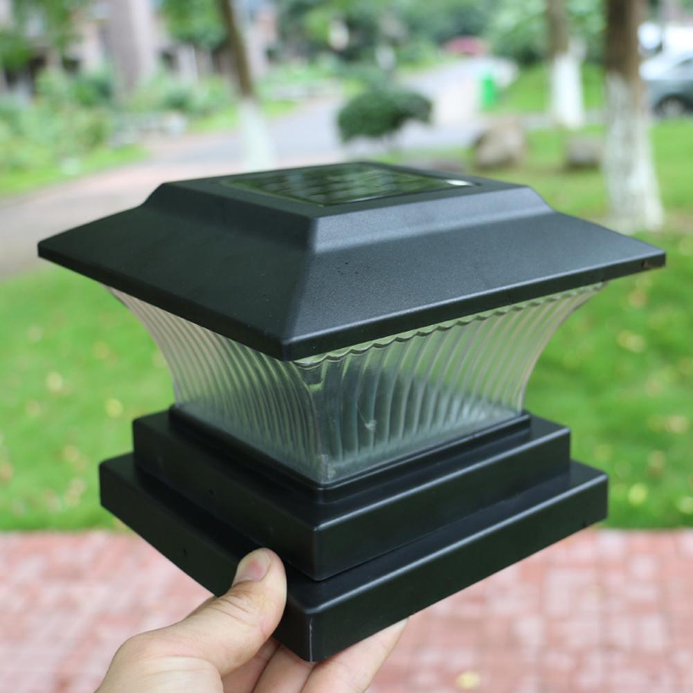 NEW Solar Power LED Pillar Lamp Outdoor Garden Fence Lamp Yard Post Cap Lights Waterproof Solar Street Wall Light