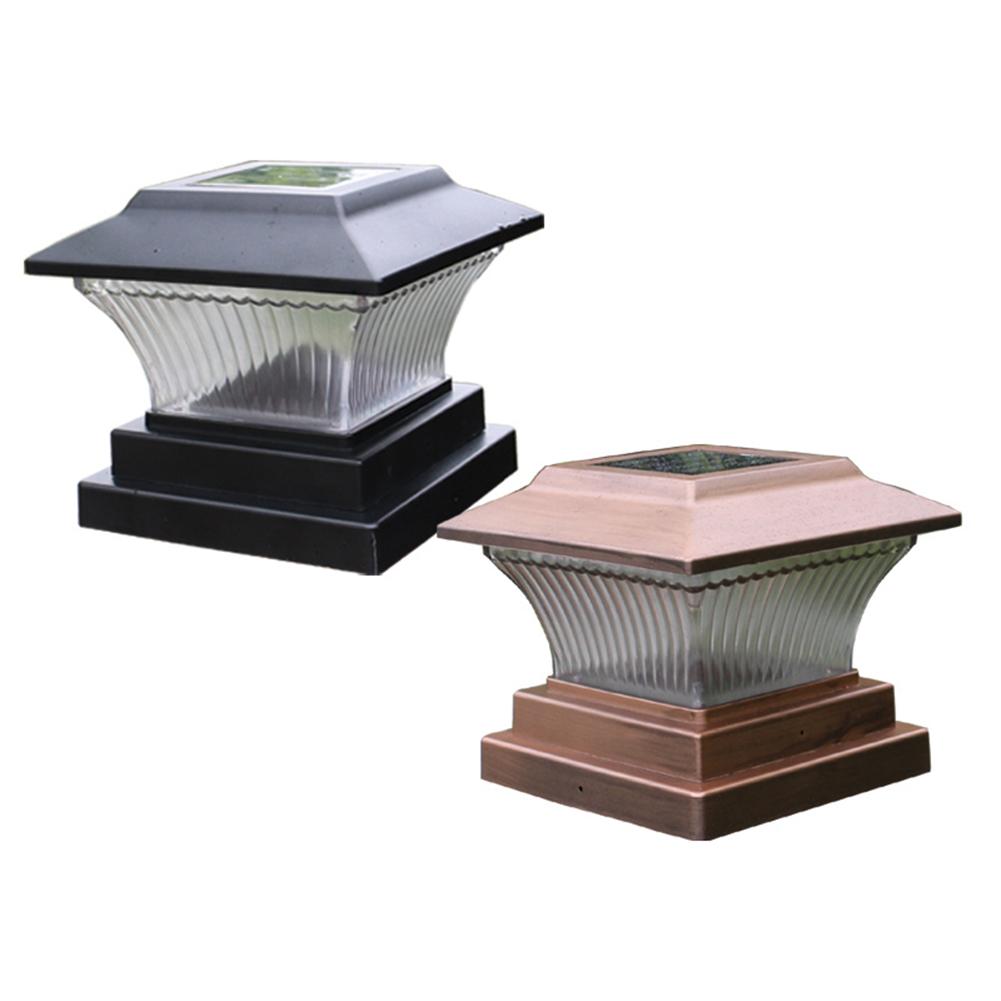 NEW Solar Power LED Pillar Lamp Outdoor Garden Fence Lamp Yard Post Cap Lights Waterproof Solar Street Wall Light