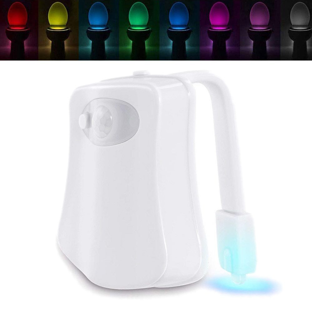 NEW Toilet Seat Night Light Smart PIR Motion Sensor 8 Colors Waterproof Backlight  LED Toilet Bowl Luminaria Lamp WC Toilet Ligh