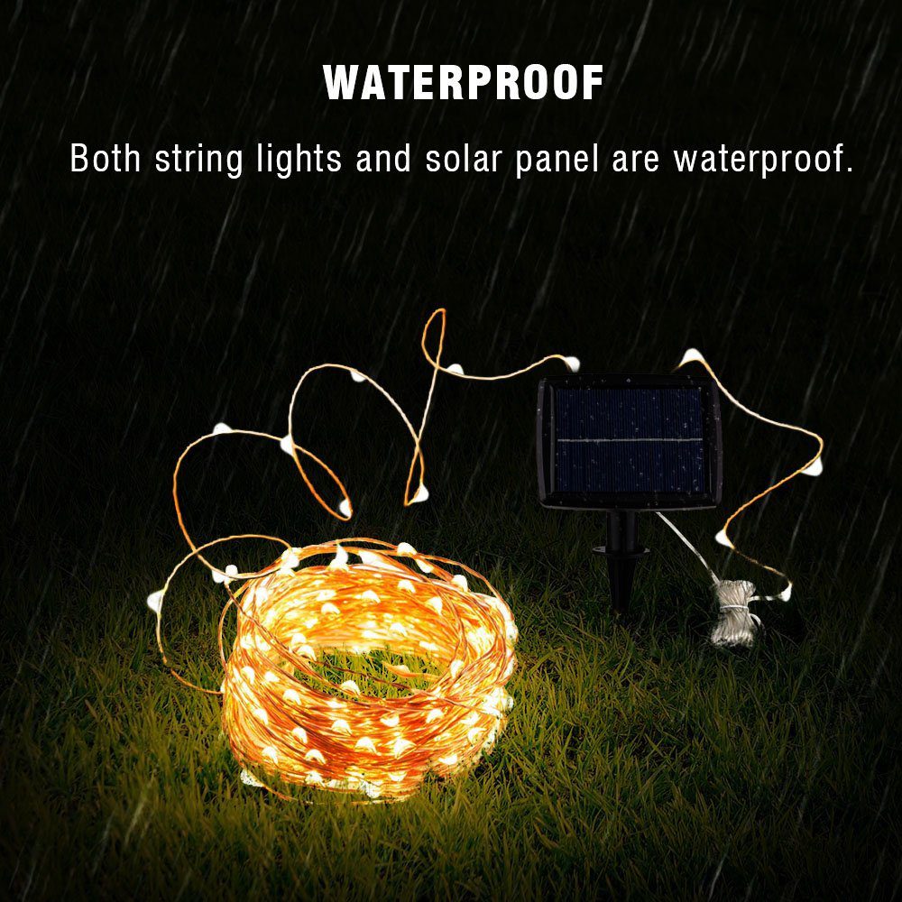 NEW 12m 100LED / 7M 50 LED Solar String Fairy Lights  Waterproof Outdoor Garland Solar Power Lamp Christmas Decoration For Garde