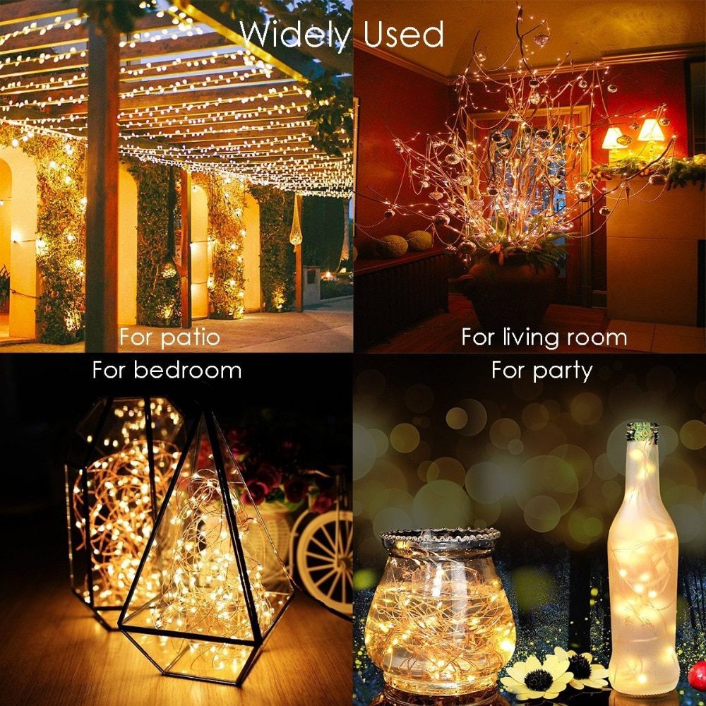 NEW 12m 100LED / 7M 50 LED Solar String Fairy Lights  Waterproof Outdoor Garland Solar Power Lamp Christmas Decoration For Garde