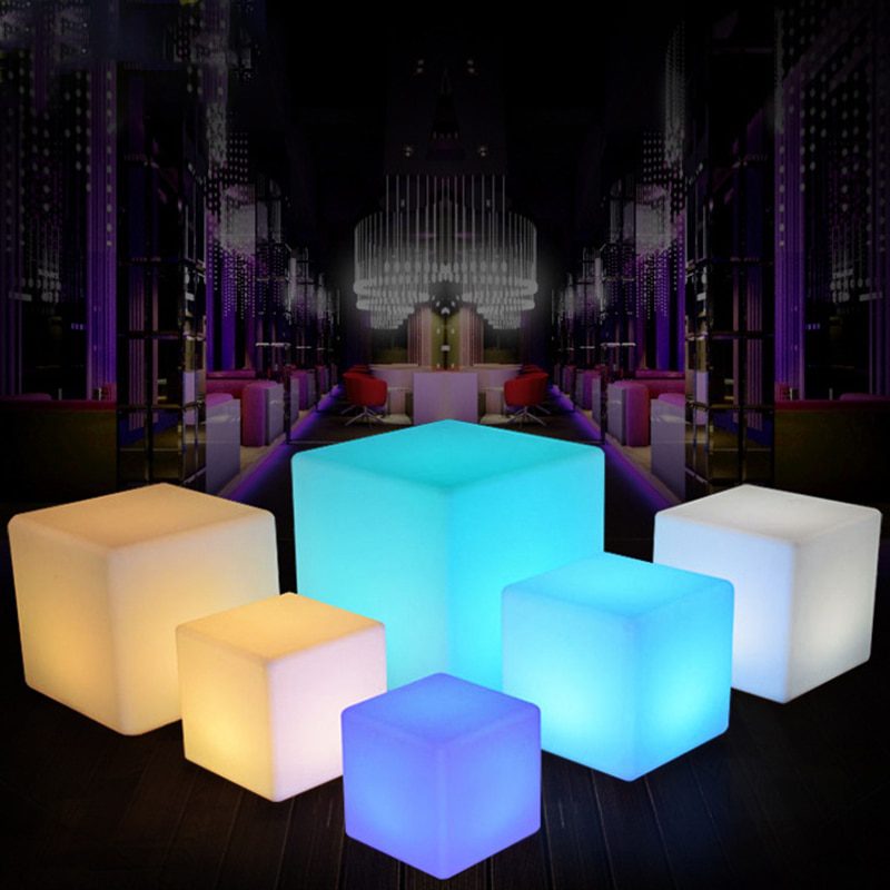 NEW Creative Square LED Night Light Remote LED Colorful Changing Mood Cubes Night Lamp Rechargeable Glow Light Home Decor Lights