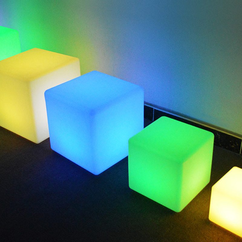 NEW Creative Square LED Night Light Remote LED Colorful Changing Mood Cubes Night Lamp Rechargeable Glow Light Home Decor Lights