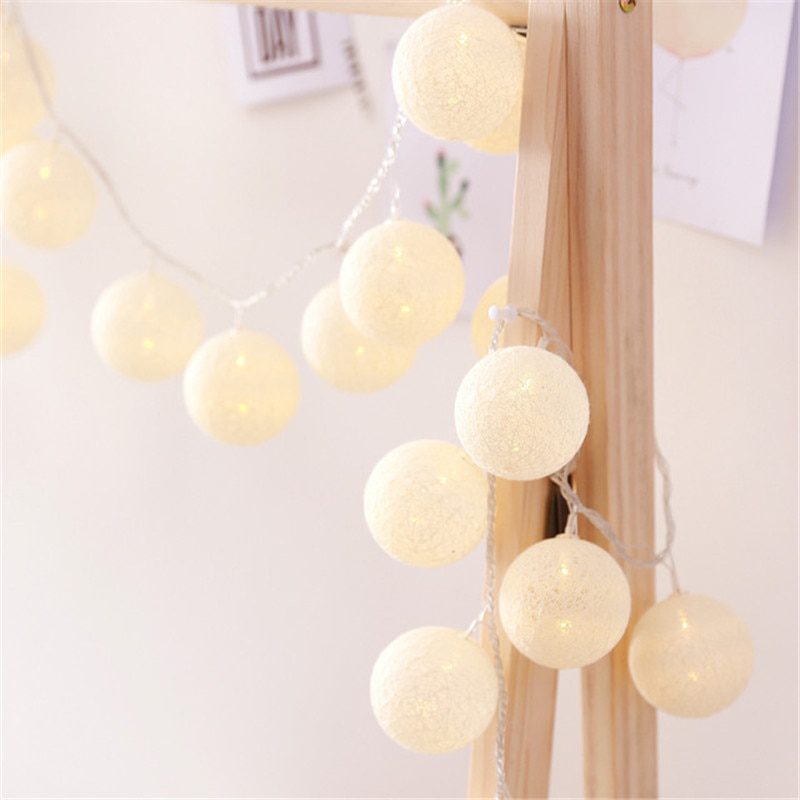 NEW Ball Light Chain Night Lights Garland LED String Christmas Kids Bedroom Halloween Outdoor Wedding Patio Party Decoration