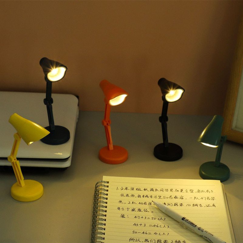 NEW LED Table Lamp Mini Fold-able Night Reading Book Lamps for Home Room Computer Notebook Laptop Desk Night Lights Eye Protecti