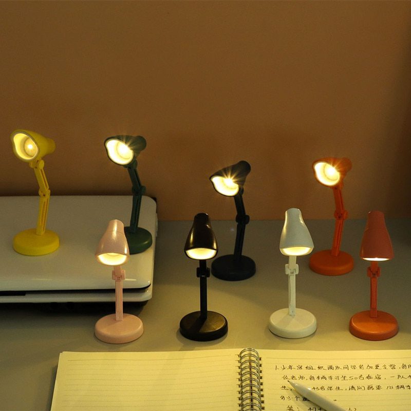 NEW LED Table Lamp Mini Fold-able Night Reading Book Lamps for Home Room Computer Notebook Laptop Desk Night Lights Eye Protecti