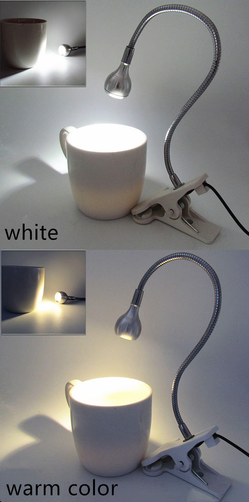 NEW 3W Flexible Book Light LED Universal USB Power Holder Night Desk Clip Lamp Bed Reading Table for the Study Room Bedroom Livi