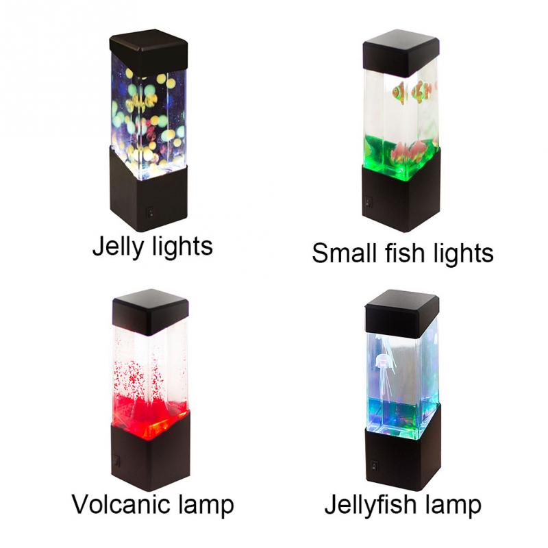 NEW Jellyfish Lamp LED Bedside Night Light Color Changing Jellyfish Tank Aquarium Led Lamp Relaxing Mood Lights Lava Lamp Kids G