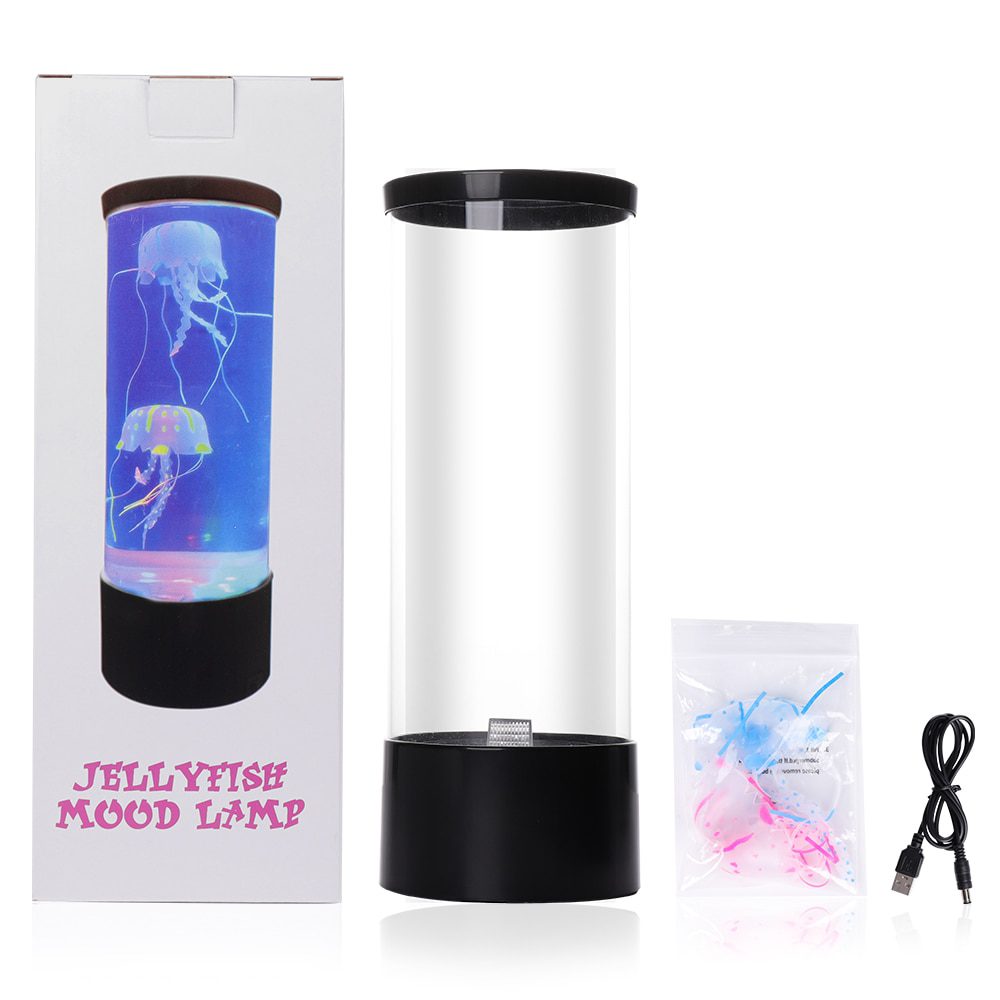 NEW Jellyfish Lamp LED Bedside Night Light Color Changing Jellyfish Tank Aquarium Led Lamp Relaxing Mood Lights Lava Lamp Kids G