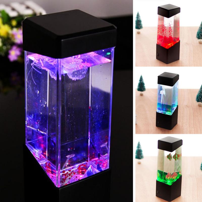 NEW Jellyfish Lamp LED Bedside Night Light Color Changing Jellyfish Tank Aquarium Led Lamp Relaxing Mood Lights Lava Lamp Kids G