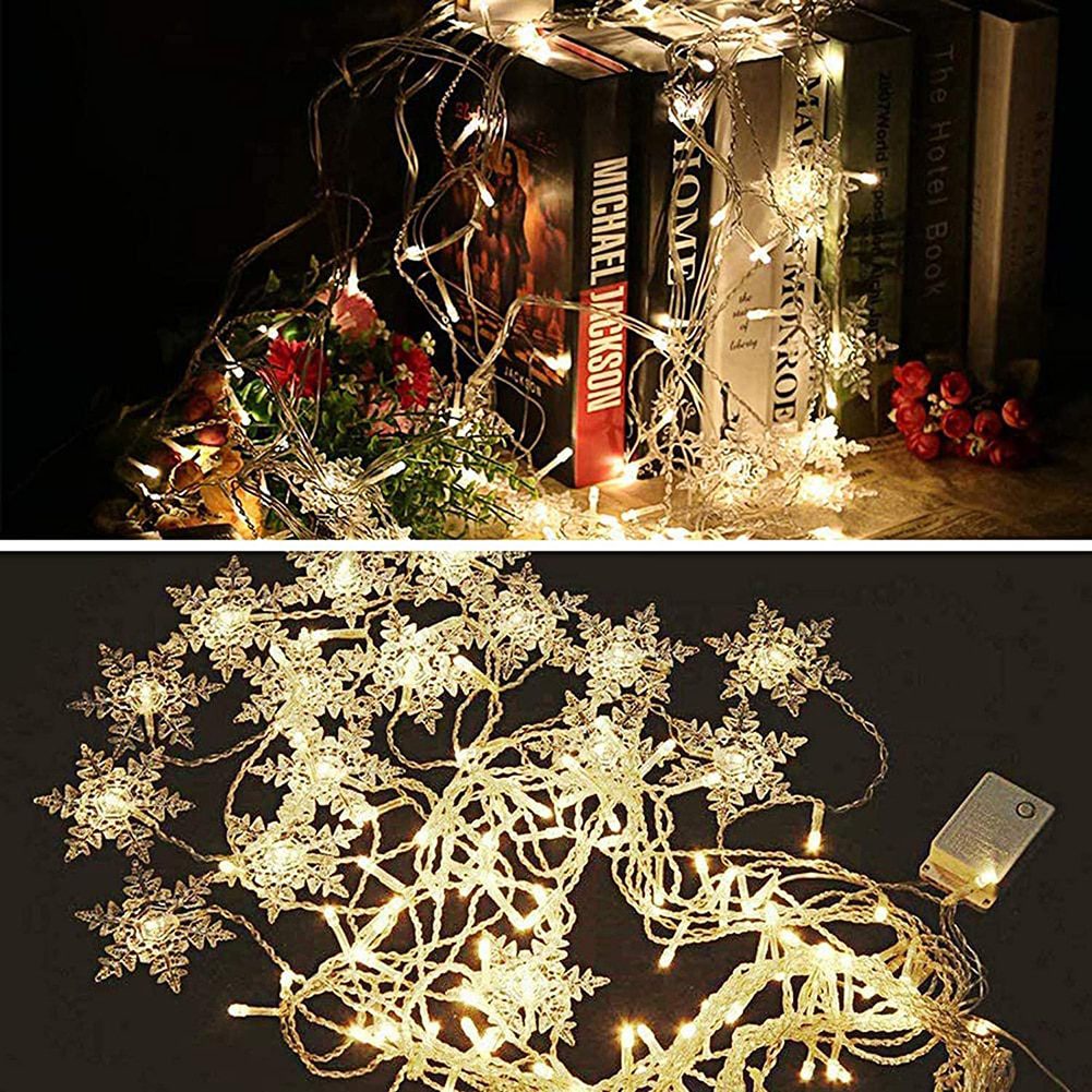 NEW 4m LED Snowflake Icicle Lamp Fairy Curtain String Lights Christmas New Year Garland Lighting Home Wedding Window Decor EU Pl