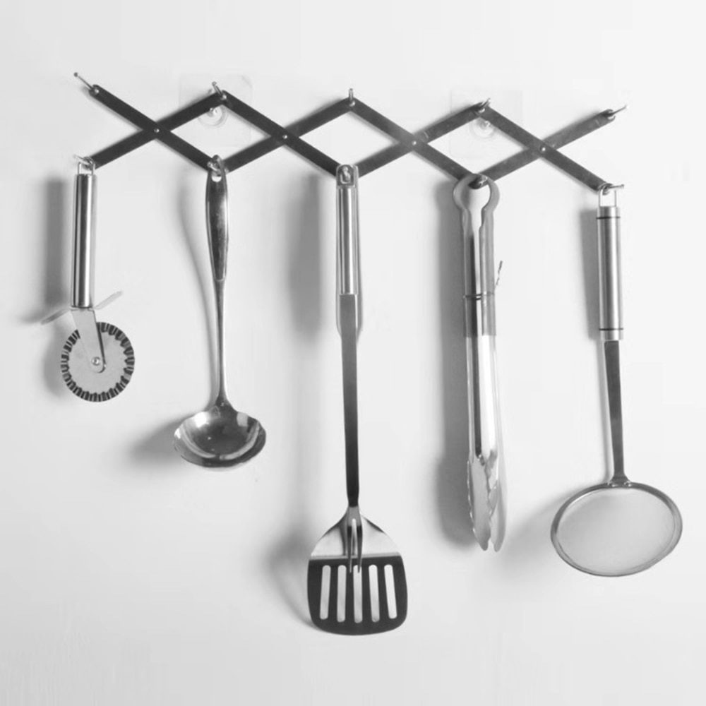 NEW Kitchen Organizer Pot Lid Rack Extended Stainless Steel Spoon Plate Holder Shelf Cooking Dish Tray Stand Accessories Storage