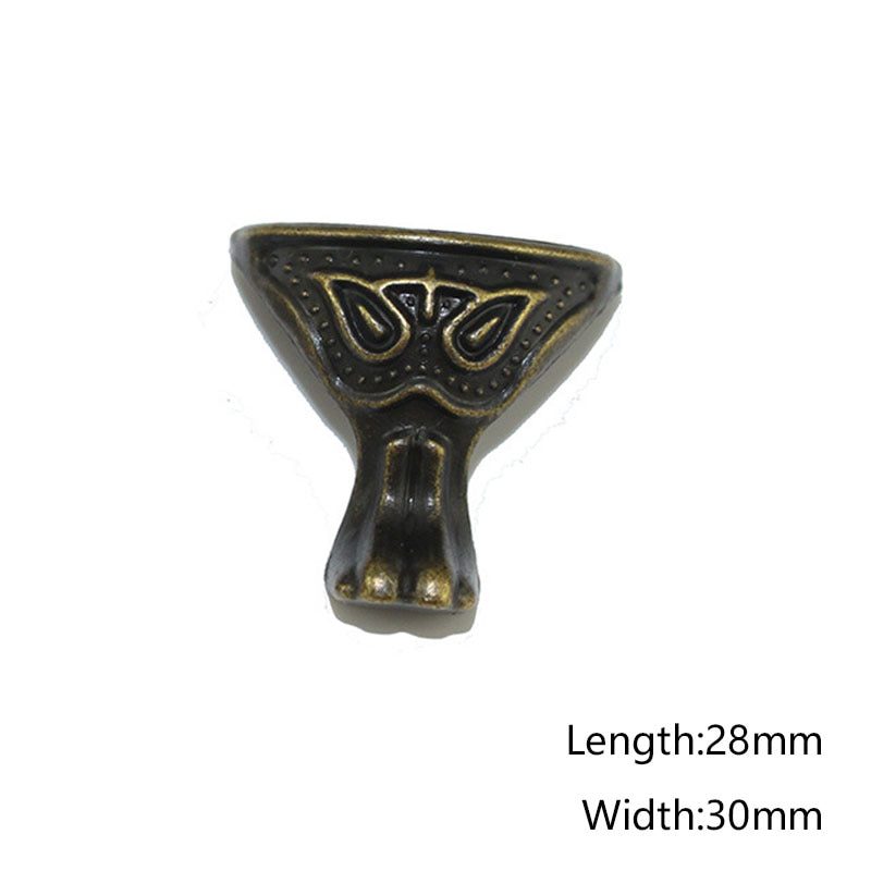 NEW 4pcs/Lot Antique Durable Wood Box Feet Leg Corner Protector Triangle Rattan Carved Decorative Bracket For Furniture Hardware