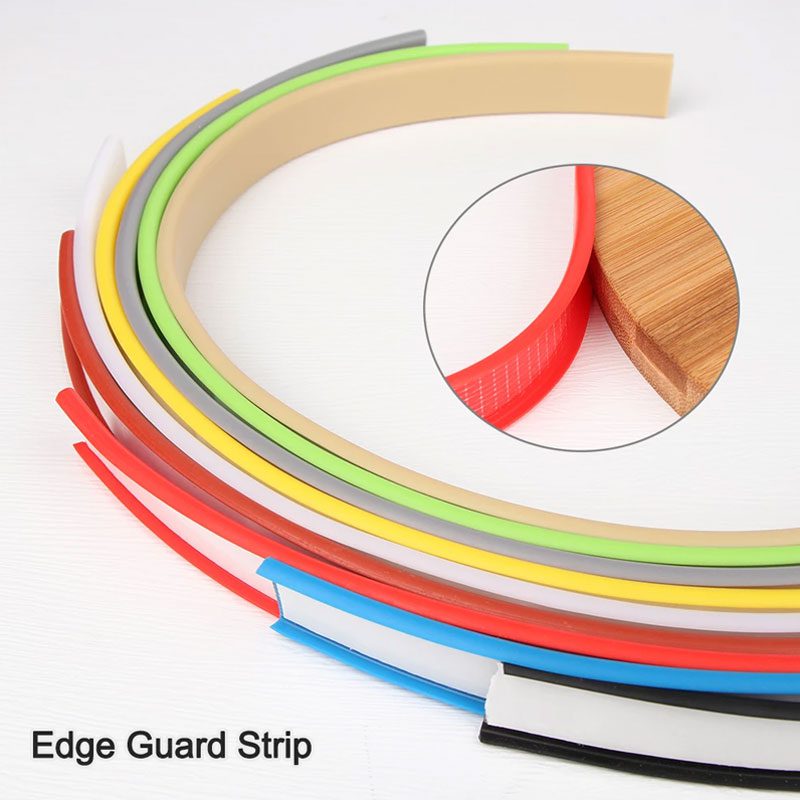 NEW Self Adhesive PVC Edge Banding Strip Sealing Tape 12/15/18mm U-Shaped Strip For Furniture Cabinet Desk Edge Guard Protector