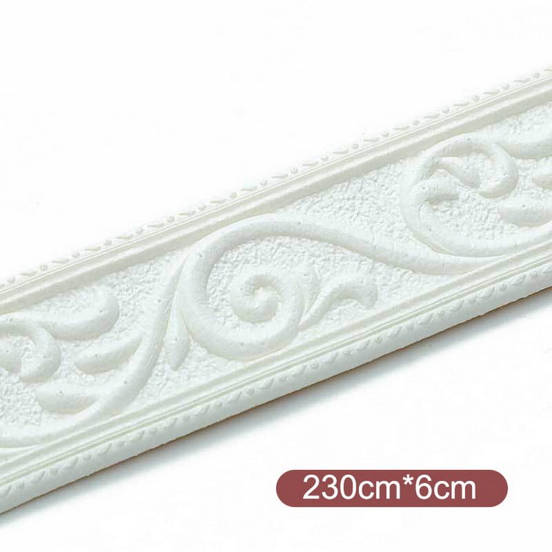 NEW 3D Wall Trim Line Skirting Border Self Adhesive Waterproof Baseboard Wallpaper Wall Sticker For Living Room Home Decoration