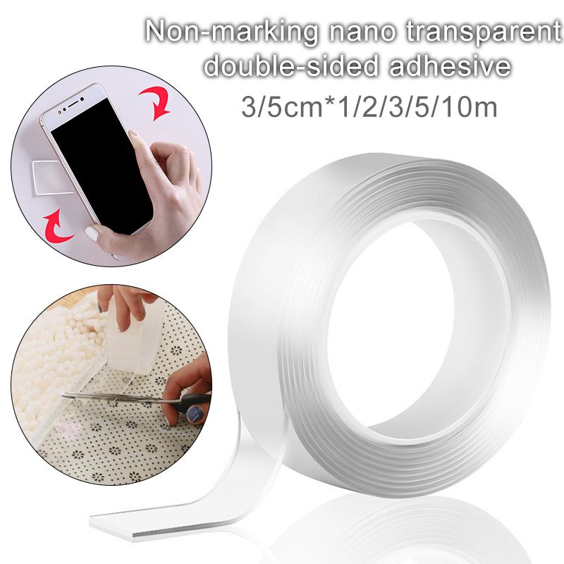NEW 5M Monster Tape Waterproof Wall Stickers Reusable Heat Resistant Bathroom Home Decoration Tapes Transparent Double Sided Tap
