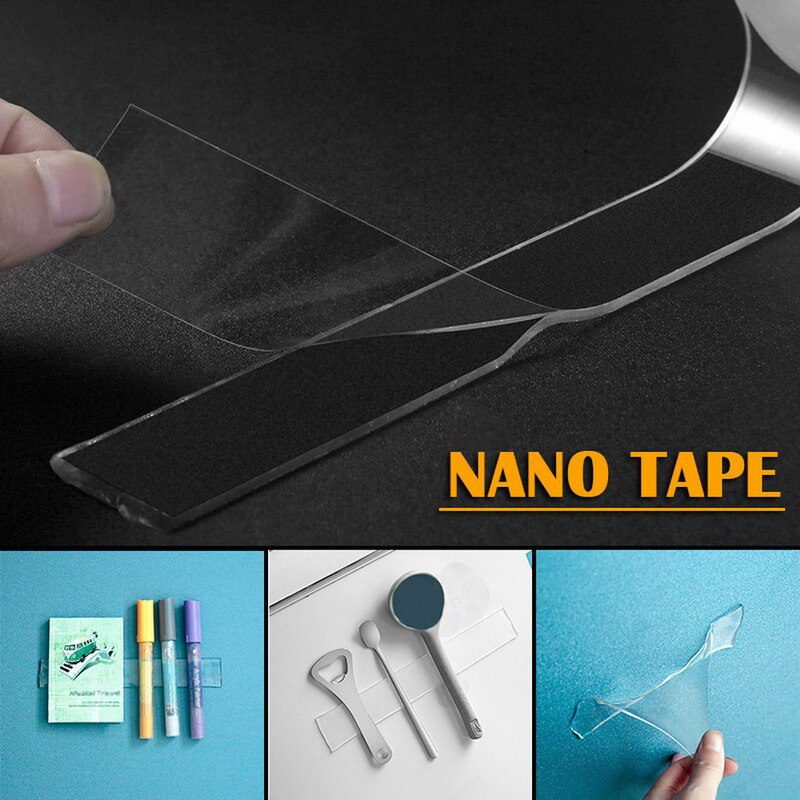 NEW Tape Waterproof Wall Stickers Reusable Heat Resistant Bathroom Home Decoration Tapes Transparent Double Sided Nano Tape