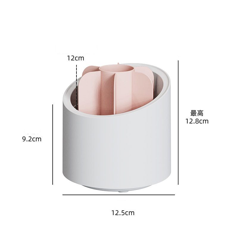 NEW Dust-proof Make Up Brush Holder 360 Rotating Desktop Brushes Organizer Makeup Lid Jar Pot Bathroom Storage Organization Home