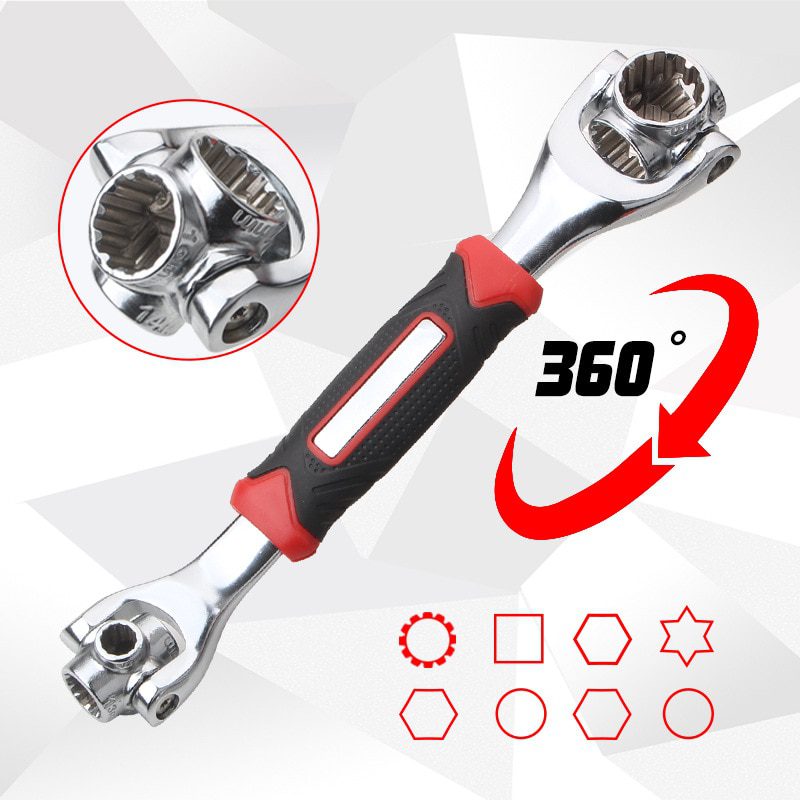 NEW 48 In 1 Tools Socket Works with Spline Bolts Torx 360 Degree 6-Point Universial Furniture Car Repair 250mm