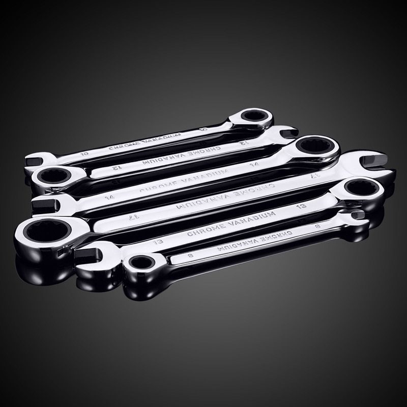 NEW Key Ratchet Wrench Set 72 Tooth Gear Ring Torque Socket Wrench Set Metric Combination Ratchet Spanners Set Car Repair Tools