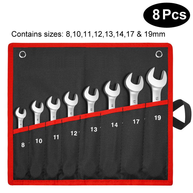 NEW Key Ratchet Wrench Spanner Socket Tool Set Ratchet 5/6/7/12PCS Car Repair Tools Wrench Set Hand Tools Adjustable Spanner