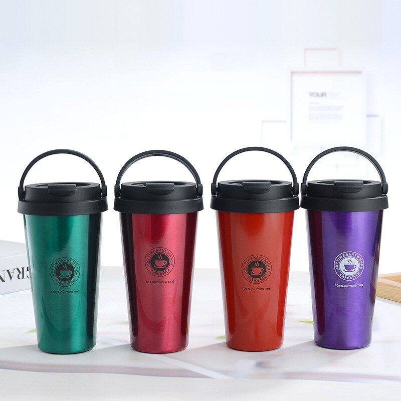 NEW Shipping Double Stainless Steel 304 Coffee Cup Car Thermos Mug Leak Proof Travel Thermo Cup Thermos Mug For Gifts