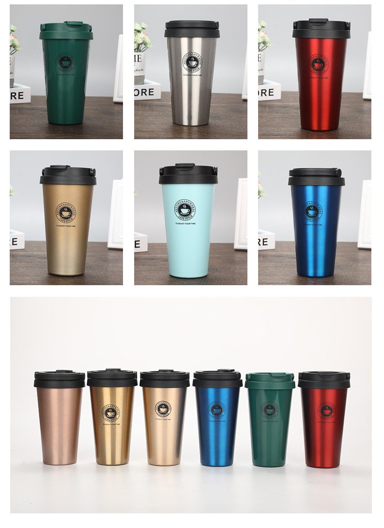 NEW Shipping Double Stainless Steel 304 Coffee Cup Car Thermos Mug Leak Proof Travel Thermo Cup Thermos Mug For Gifts