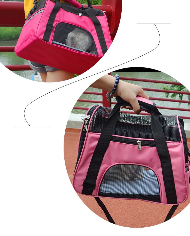 NEW Dog Bags Portable Dog Carrier Bag Mesh Breathable Carrier Bags for Small Dogs Foldable Cats Handbag Travel Pet Bag Transport