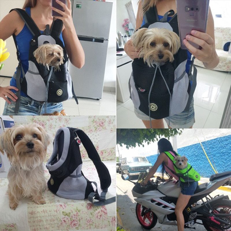 NEW Pet Comfortable Small Dog Backpack Travel Breathable Mesh Puppy Dog Carrier Bag Durable Padded Shoulder Pet Cat Carrier 2020