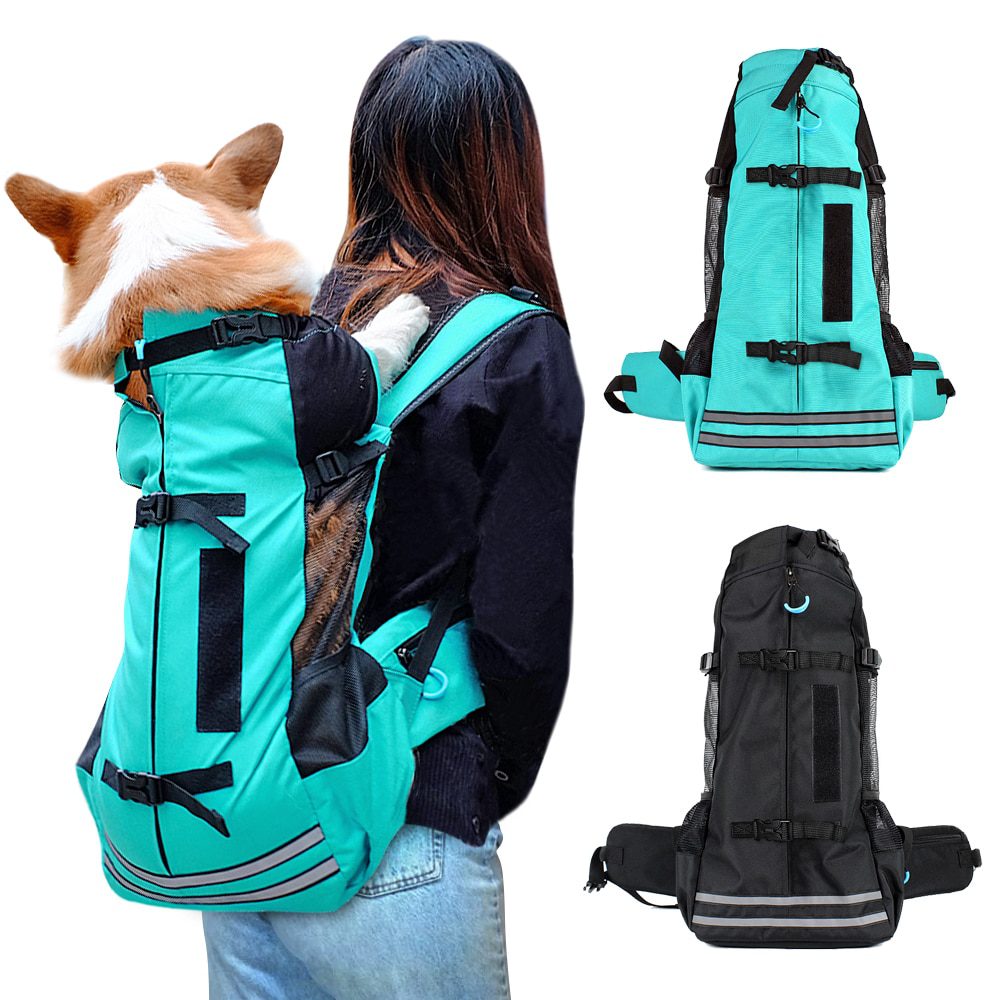 Pet Carrier Bag  Small Medium Dogs Corgi Bulldog Backpack Reflective