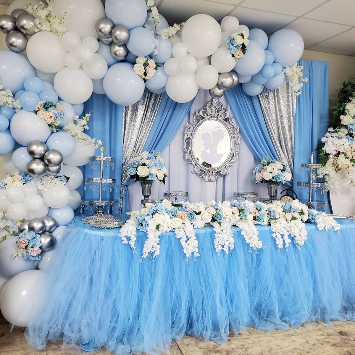 NEW Blue Macaron Balloon Garland Arch Kit Birthday Party Decor Foil Latex Ballon Wedding Birthday Party Baby Shower Kids Baloon