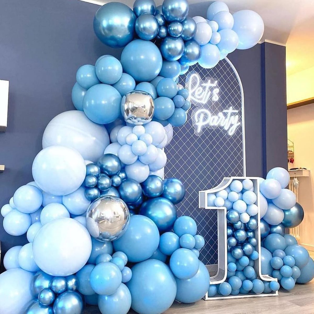 NEW Blue Macaron Balloon Garland Arch Kit Birthday Party Decor Foil Latex Ballon Wedding Birthday Party Baby Shower Kids Baloon