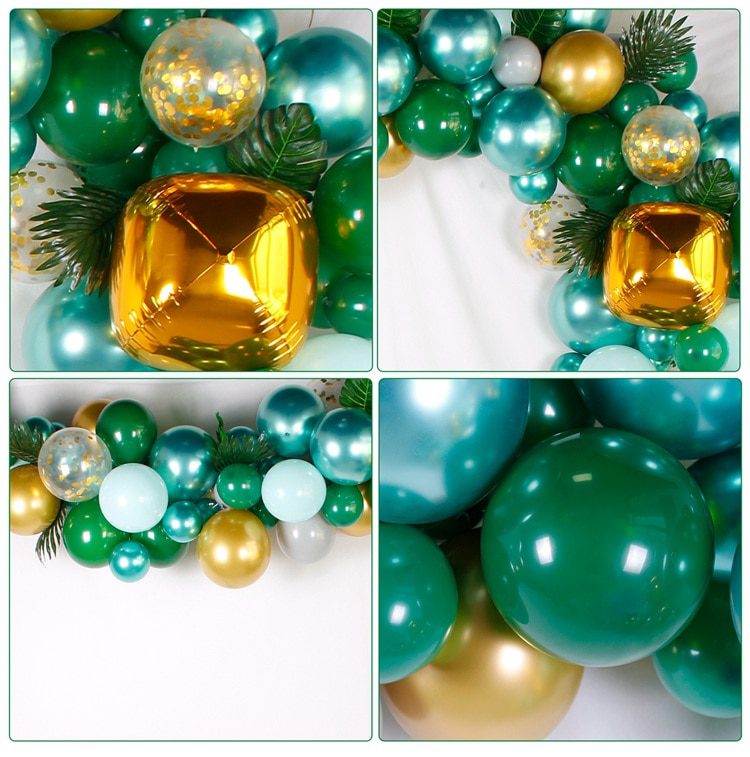 NEW Green Balloon Garland Arch Kit Jungle Safari Party Baloon Wild One Birthday Party Decor Kids Baby Shower Latex Ballon Chain