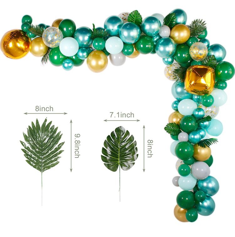 NEW Green Balloon Garland Arch Kit Jungle Safari Party Baloon Wild One Birthday Party Decor Kids Baby Shower Latex Ballon Chain