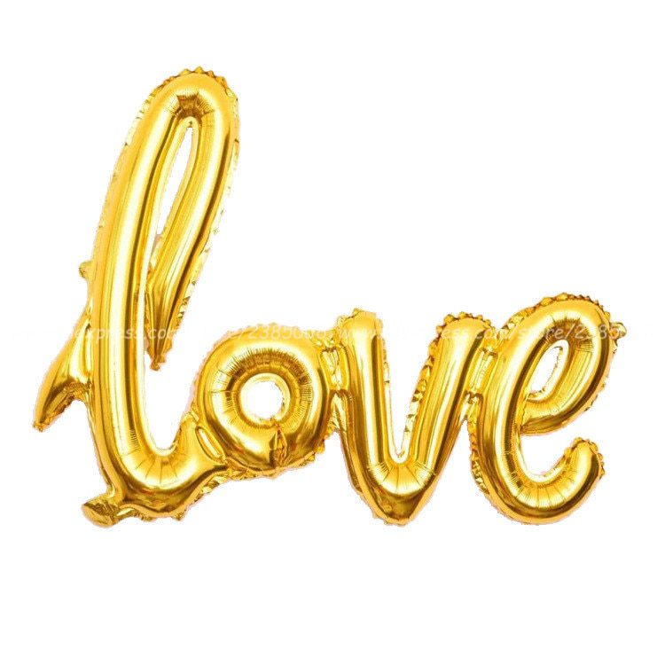 NEW Ligatures Love Letter Foil Balloon Anniversary Wedding Valentines Birthday Party Decoration Champagne Cup Photo Props