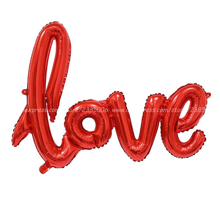 NEW Ligatures Love Letter Foil Balloon Anniversary Wedding Valentines Birthday Party Decoration Champagne Cup Photo Props