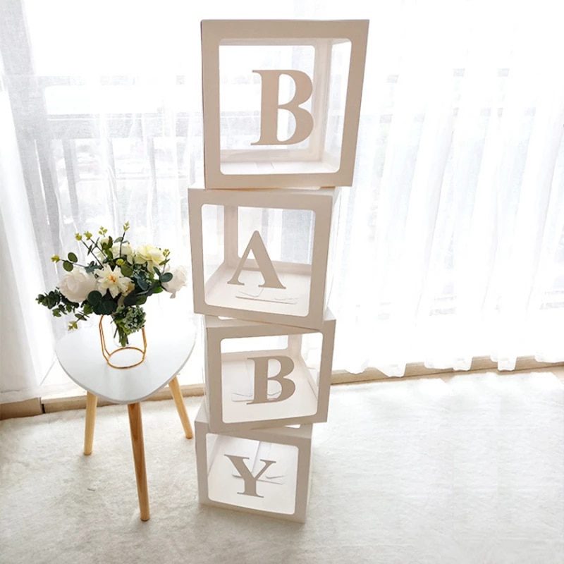 NEW Balloon Transparent Box Baby Shower Boy Girl Wedding Birthday Party Decoration Kids Baby Shower 1st Birthday Decor Ballon Bo