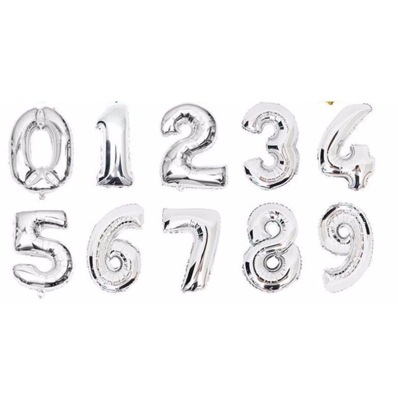 NEW 16 32inch Number Balloon Blue Black Red Gold Silve Number Foil Balloons Baby Shower Happy Birthday Party Wedding Balloons Gl