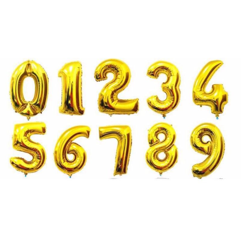 NEW 16 32inch Number Balloon Blue Black Red Gold Silve Number Foil Balloons Baby Shower Happy Birthday Party Wedding Balloons Gl