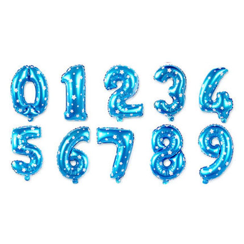 NEW 16 32inch Number Balloon Blue Black Red Gold Silve Number Foil Balloons Baby Shower Happy Birthday Party Wedding Balloons Gl