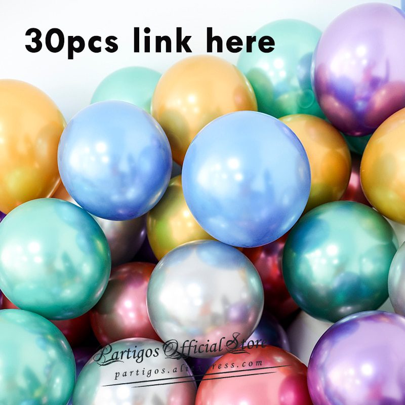 NEW 1set 50pcs 5/10inch New Chrome Metallic Latex Balloons Metallic Globos Inflatable Helium Balloon Birthday Party Decor Ballon