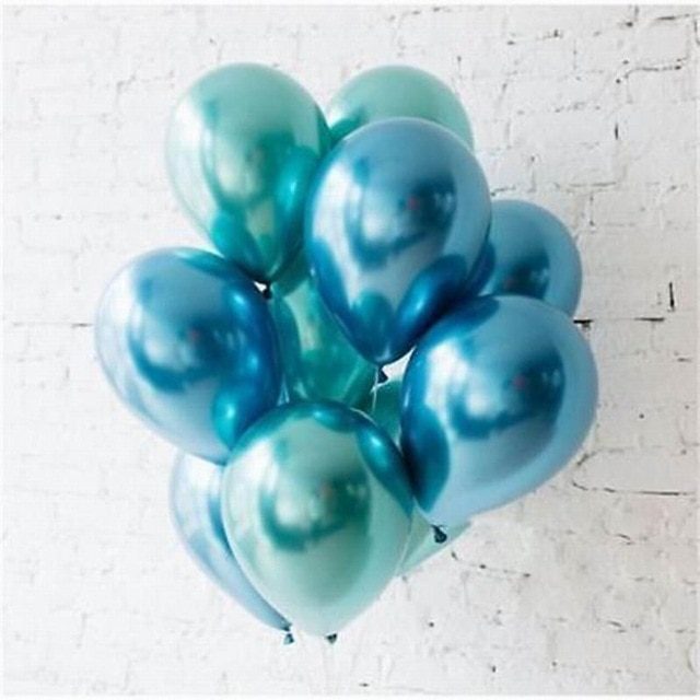 NEW 1set 50pcs 5/10inch New Chrome Metallic Latex Balloons Metallic Globos Inflatable Helium Balloon Birthday Party Decor Ballon