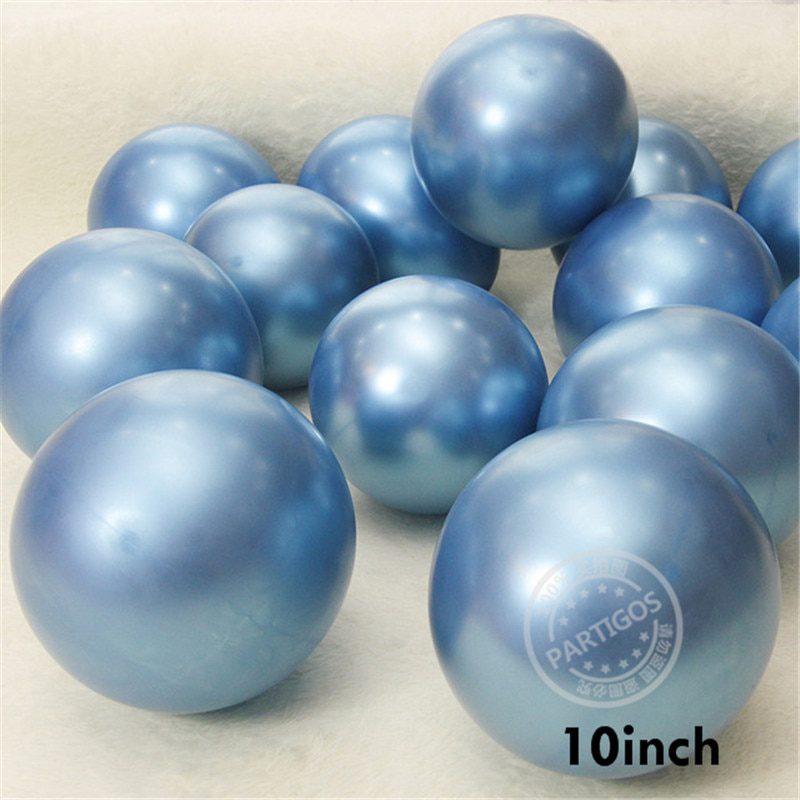 NEW 1set 50pcs 5/10inch New Chrome Metallic Latex Balloons Metallic Globos Inflatable Helium Balloon Birthday Party Decor Ballon