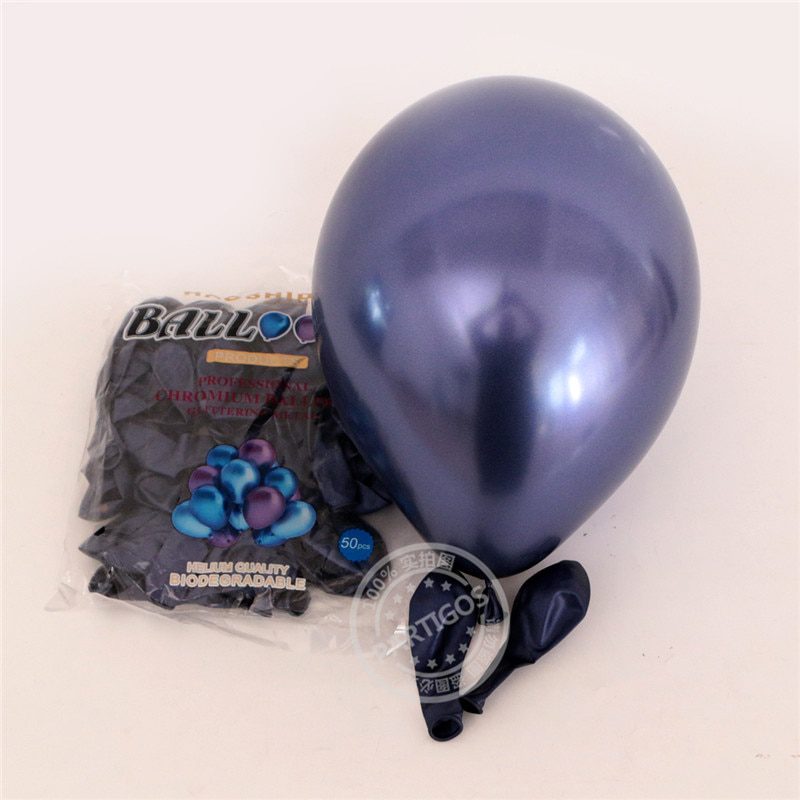 NEW 1set 50pcs 5/10inch New Chrome Metallic Latex Balloons Metallic Globos Inflatable Helium Balloon Birthday Party Decor Ballon