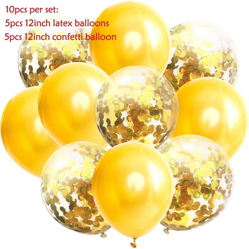 NEW 10pcs/lot Glitter Confetti Latex Balloons Romantic Wedding Decoration Baby Shower Birthday Party Decor Clear Air Balloons