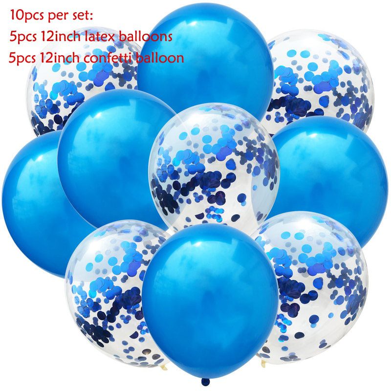 NEW 10pcs/lot Glitter Confetti Latex Balloons Romantic Wedding Decoration Baby Shower Birthday Party Decor Clear Air Balloons